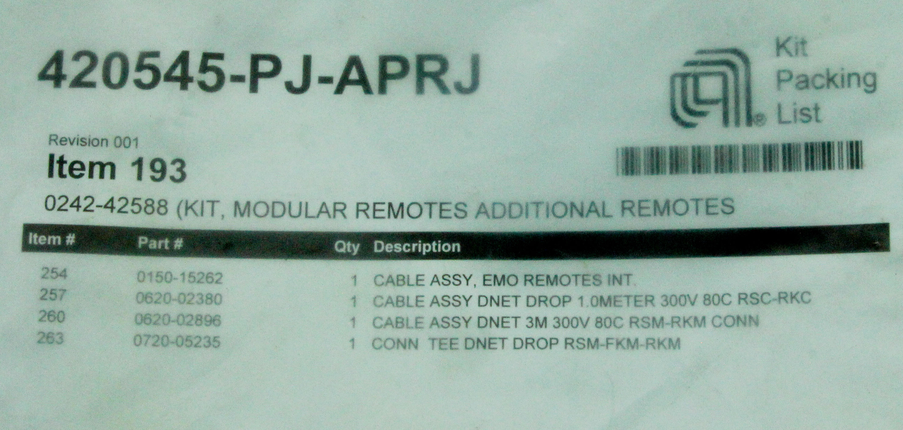2787 APPLIED MATERIALS MODULAR REMOTES ADDITNL REMOTES